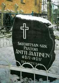 Pastor Antti Jaatinens minnesten 